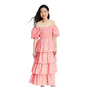 LoveShackFancy Simone Smocked Dress NWT